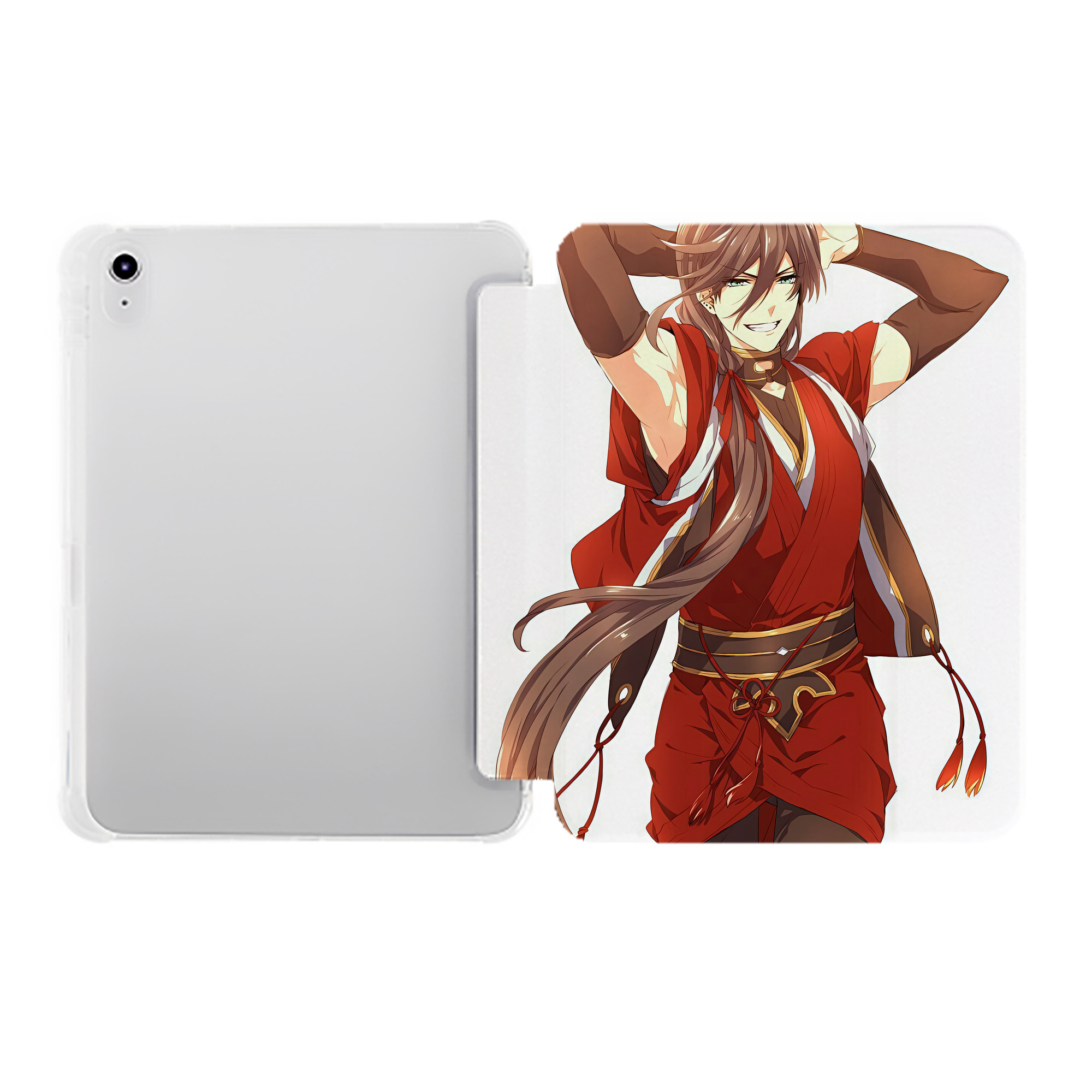 （画像用） 刀剣乱舞 Touken Ranbu IPad ケース ペン収納付き 三つ折りスタンド PUレザー×シリコン 対応機種9.5/10.5/10.9インチ